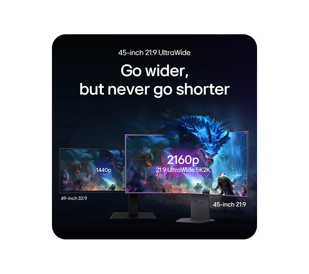 LG LG UltraGear GX9 45GX950A-B.AEK 5K2K 45" Curved Dual-Mode WOLED Gaming Monitor - Schwarz