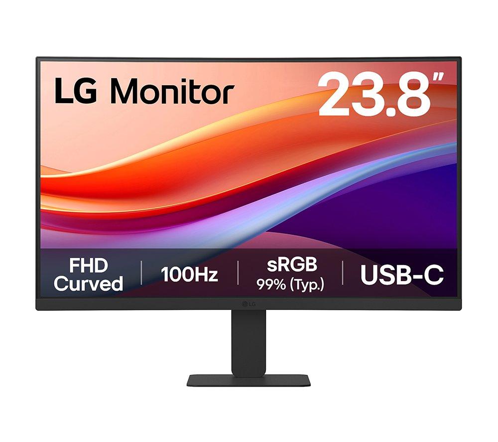 LG 24U421A-B.AEKQ Full HD 23.8" Curved VA Monitor - Black