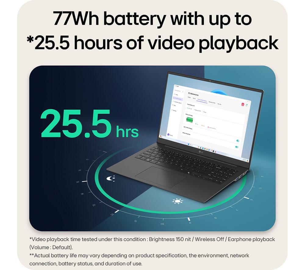 LG gram Pro 16Z90TS-G.AU79A1 16" Laptop, Copilot+ PC - Intel® Core™ Ultra 7, 1 TB SSD, Grey