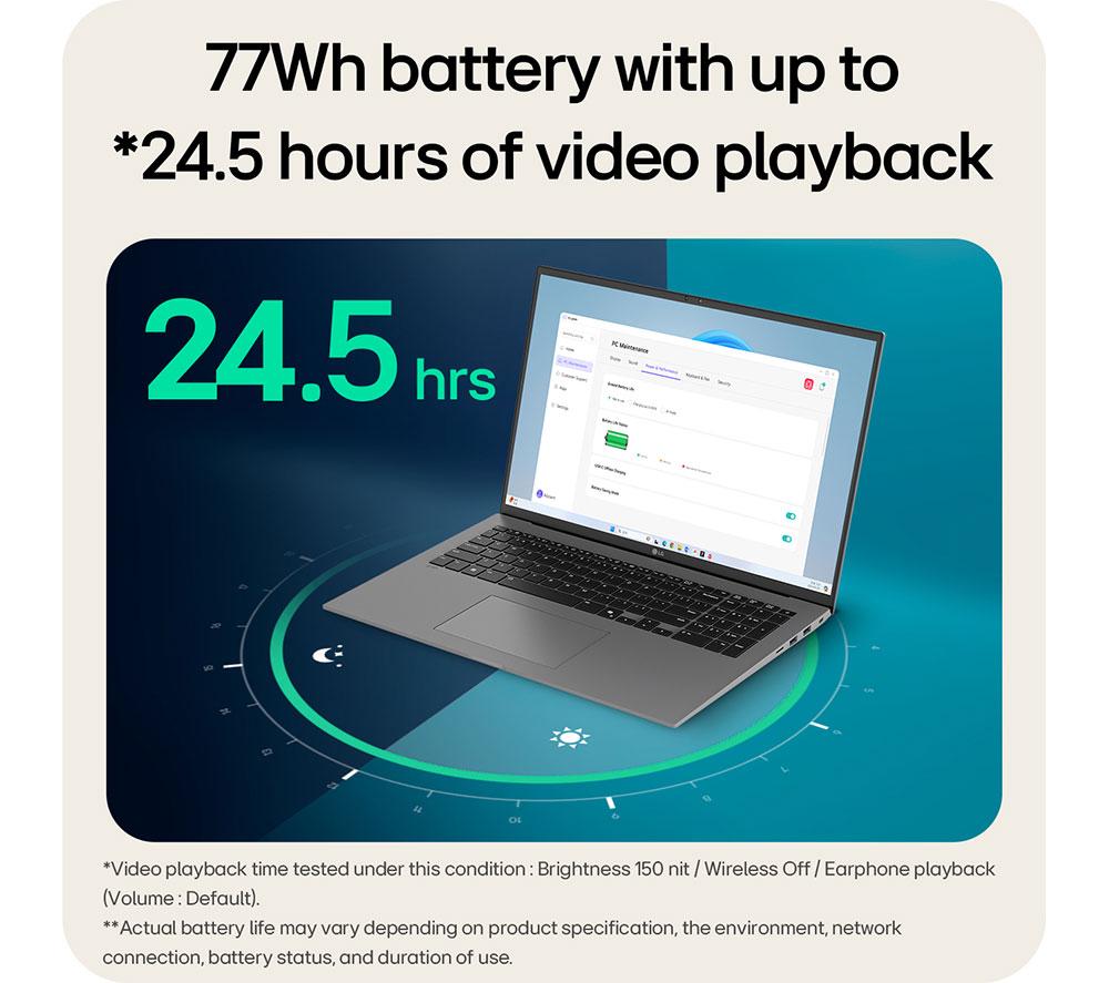 LG gram 17 17Z90TL-G.AU88A1 17" Laptop, Copilot+ PC - Intel® Core™ Ultra 7, 1 TB SSD, Black