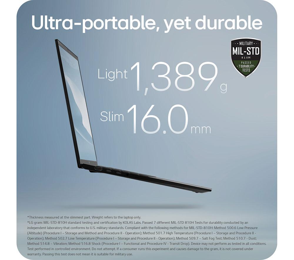 LG gram 17 17Z90TL-G.AU78A1 17" Laptop, Copilot+ PC - Intel® Core™ Ultra 7, 1 TB SSD, Black