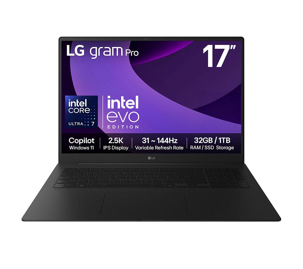 LG gram Pro 17Z90TP-G.AD88A1 17" Laptop - Intel® Core™ Ultra 7, 1 TB SSD, Black