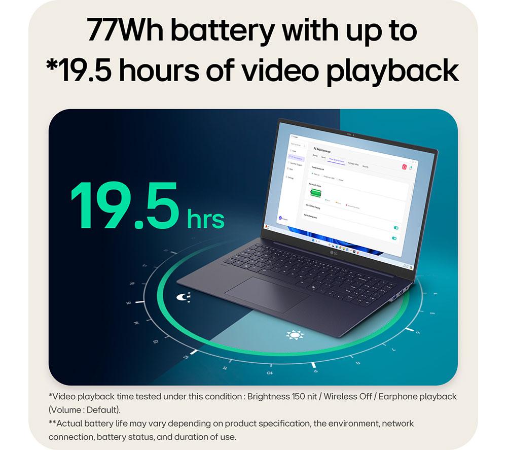 LG gram Pro 16Z90TP-K.AA78A1 16" Laptop - Intel® Core™ Ultra 7, 1 TB SSD, Black