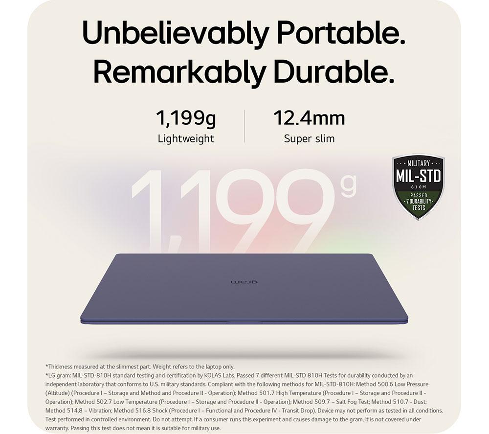LG gram Pro 16Z90TP-G.AA78A1 16" Laptop - Intel® Core™ Ultra 7, 1 TB SSD, Black