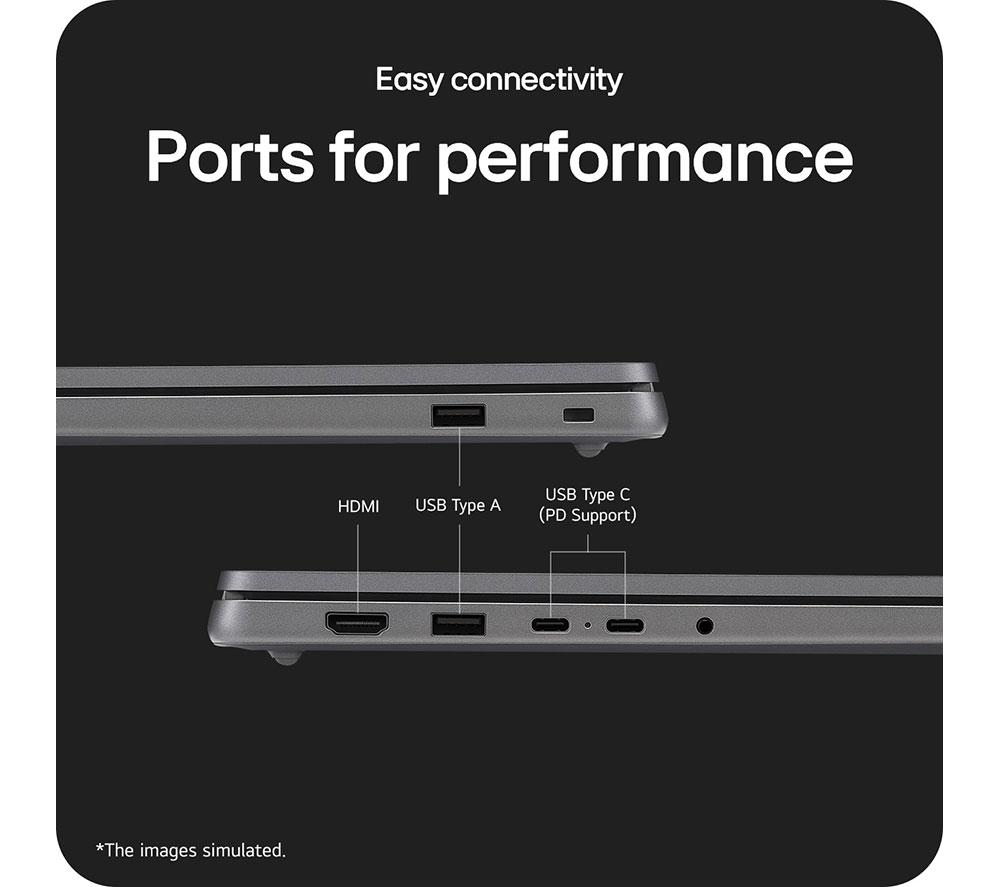 LG gram Book AI 15U50T-G.AA56A1 15.6" Laptop - Intel® Core™ i5, 512 GB SSD, Titan Silver