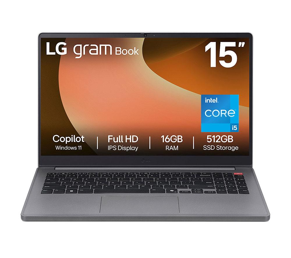 LG gram Book AI 15U50T-G.AA56A1 15.6" Laptop - Intel® Core™ i5, 512 GB SSD, Titan Silver