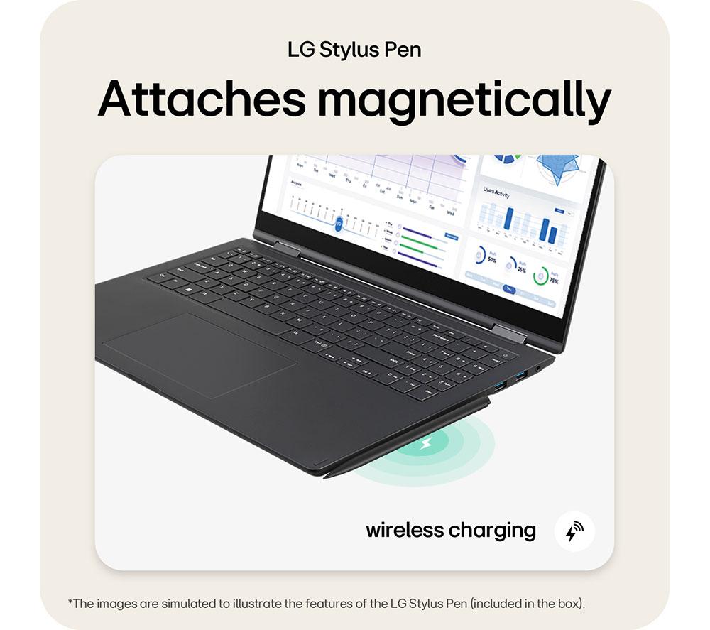 LG gram Pro 16T90TP-G.AA78A1 16" 2 in 1 Laptop - Intel® Core™ Ultra 7, 1 TB SSD, Black