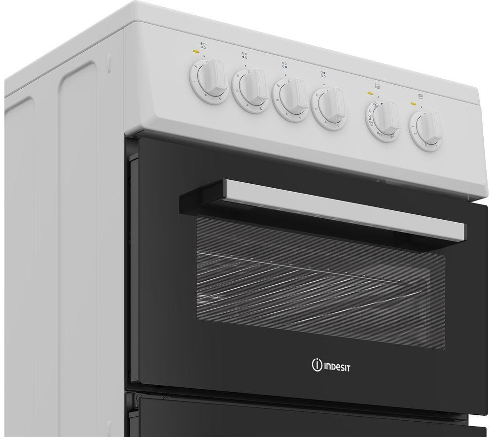 Cocina eléctrica de cerámica INDESIT ITE5VMW de 50 cm - Blanca