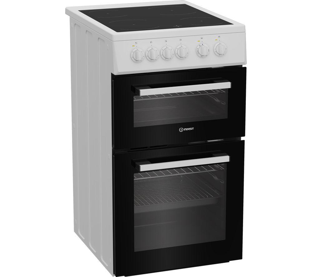 Cocina eléctrica de cerámica INDESIT ITE5VMW de 50 cm - Blanca