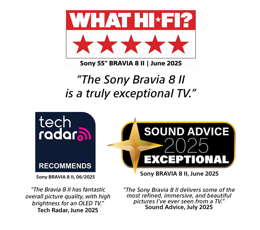 SONY BRAVIA 8 II Smart TV 4K HDR con IA QD-OLED de 55" - K55XR8M25BP