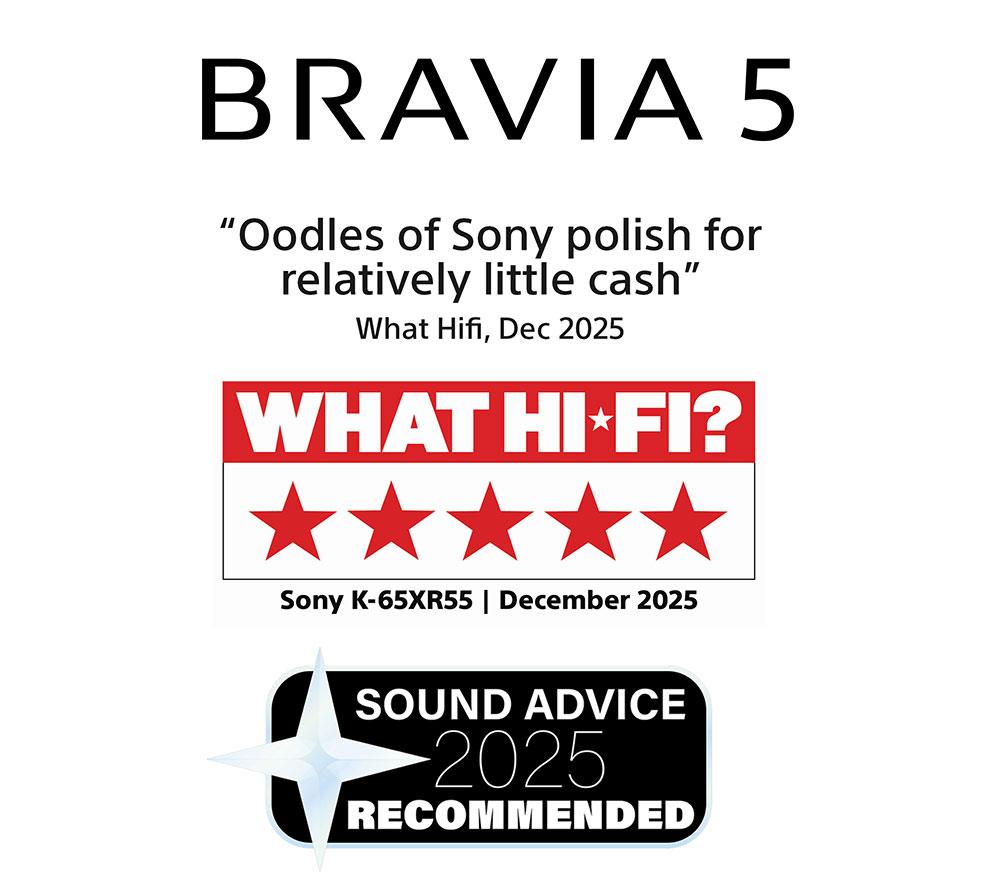 SONY BRAVIA 5 65" XR Mini LED 4K HDR Smart TV - K65XR55B