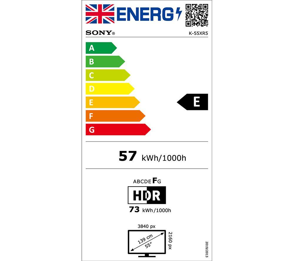SONY BRAVIA 5 65" XR Mini LED 4K HDR Smart TV - K65XR55B
