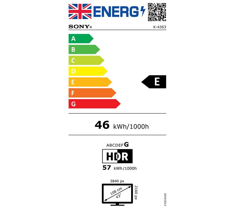SONY BRAVIA 3 Smart TV LED 4K HDR con IA de 65" - K65S38BP