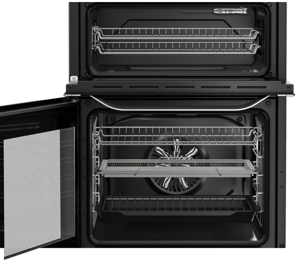 Cocina eléctrica de cerámica con freidora de aire HOTPOINT Multiflow HDE6VDCASX de 60 cm - Acero inoxidable