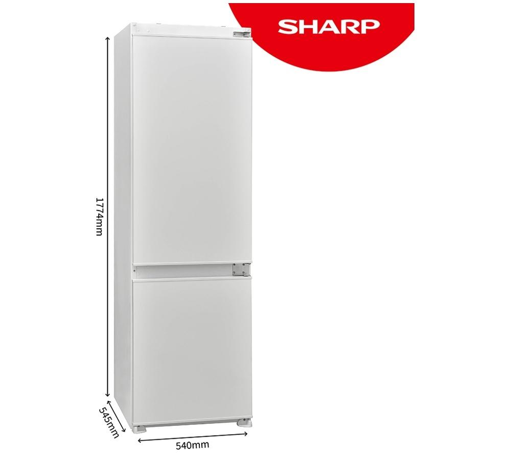 SHARP SJ-BE237M01X-EN Integrated 70/30 Fridge Freezer - Sliding Hinge