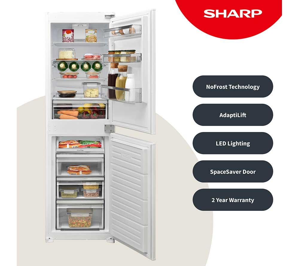 SHARP SJ-BE227M01X-EN Frigorífico Combi Integrable 50/50 - Bisagra deslizante