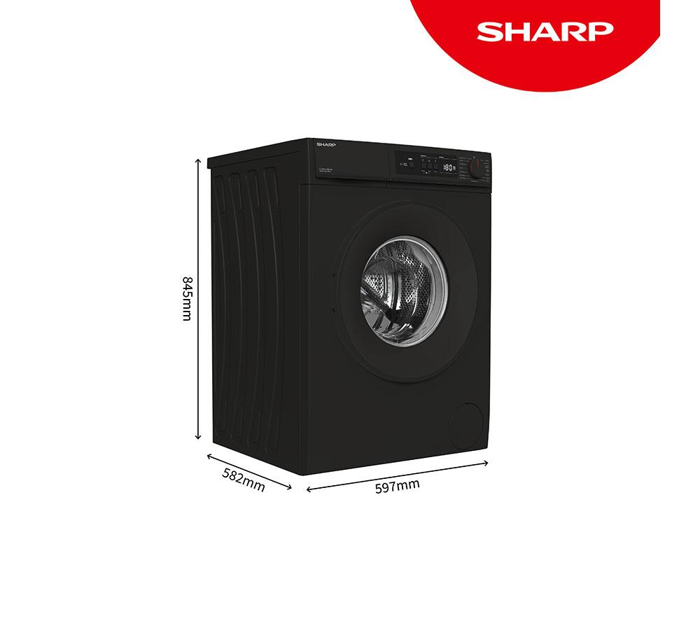 SHARP ES-NFA014BM1NA-EN 10 kg 1400 Spin Washing Machine - Matte Black