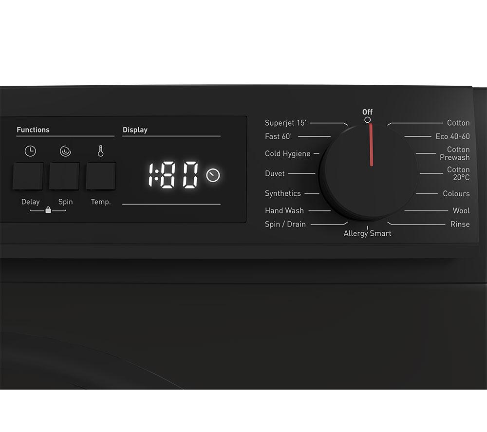 SHARP ES-NFA014BM1NA-EN 10 kg 1400 Spin Washing Machine - Matte Black