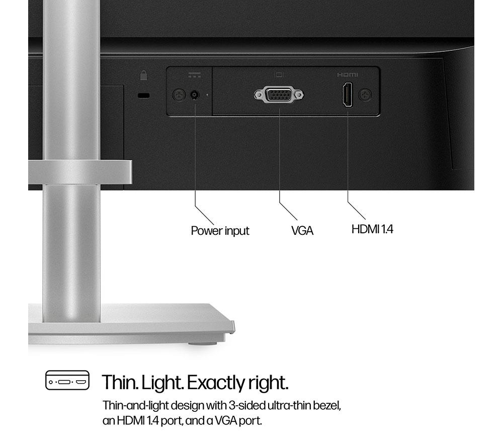 HP Series 5 524sh Full HD 24" IPS LCD Monitor - Black & Silver