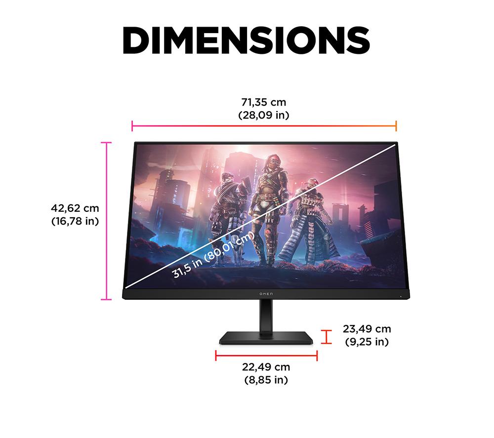 HP OMEN 32q Quad HD 31.5" LED Gaming Monitor - Black