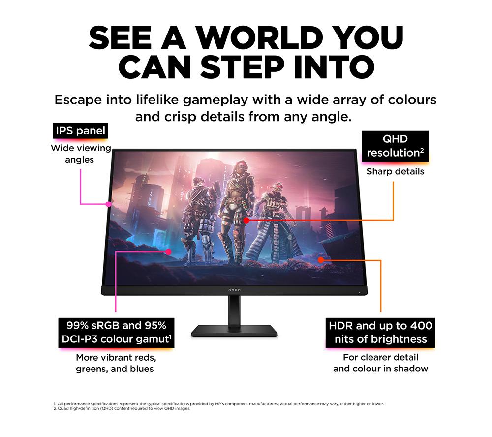 HP OMEN 32q Quad HD 31.5" LED Gaming Monitor - Black