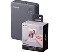CANON SELPHY QX20 Portable Colour Photo Wireless Printer & XC-60L 54 x 85 mm Photo Paper & Ink Set - Dark Grey, 60 Sheets