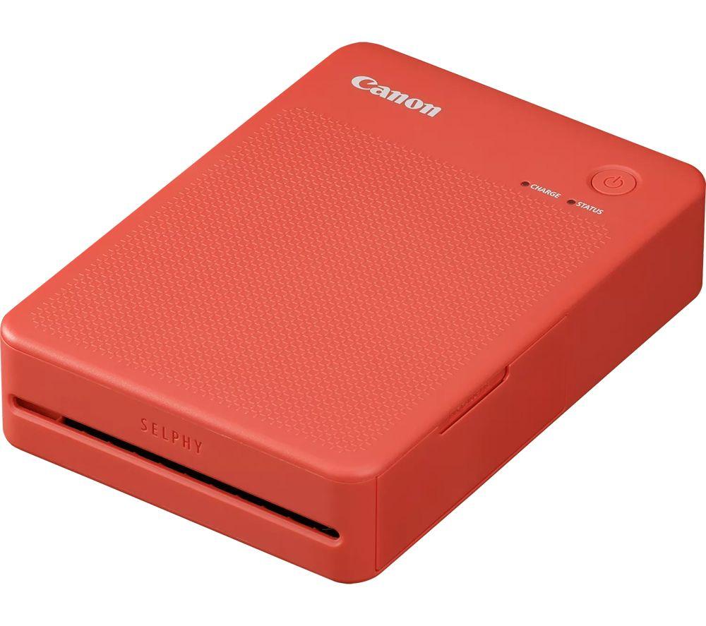 CANON SELPHY QX20 Portable Colour Photo Wireless Printer & XC-60L 54 x 85 mm Photo Paper & Ink Set - Terracotta Red, 60 Sheets