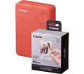 CANON SELPHY QX20 Portable Colour Photo Wireless Printer & XC-60L 54 x 85 mm Photo Paper & Ink Set - Terracotta Red, 60 Sheets