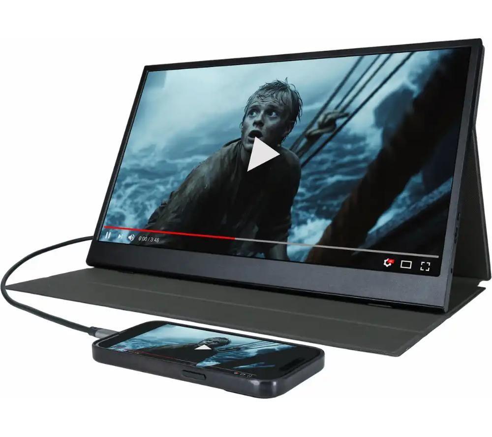 DENVER PMO-15602 Monitor portátil TFT LCD Full HD de 15,6" - Gris oscuro