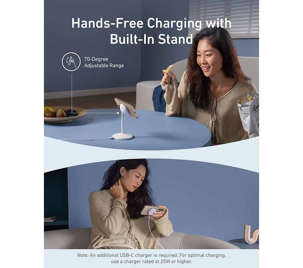 ANKER MagGo 15 W MagSafe Wireless Charging Stand - White
