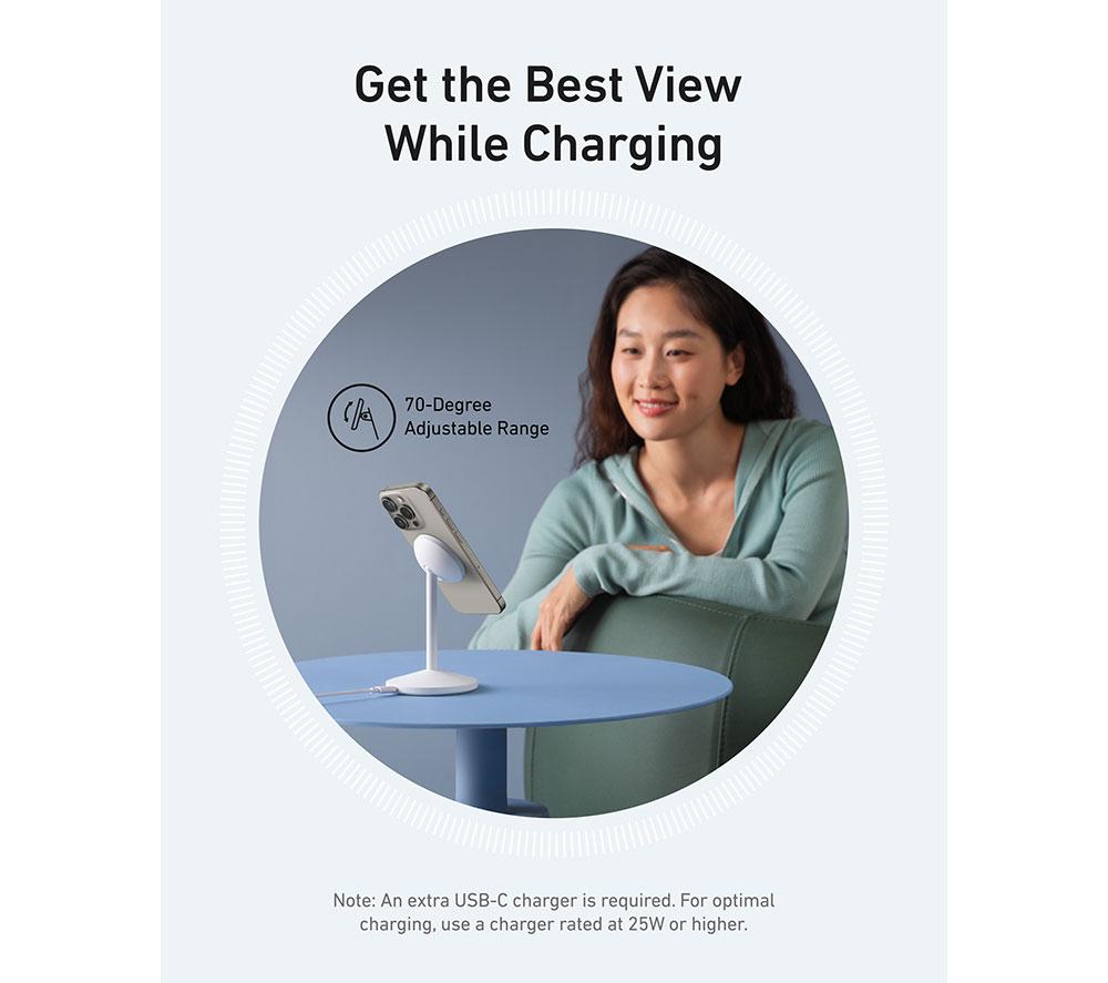 ANKER MagGo 15 W MagSafe Wireless Charging Stand - White