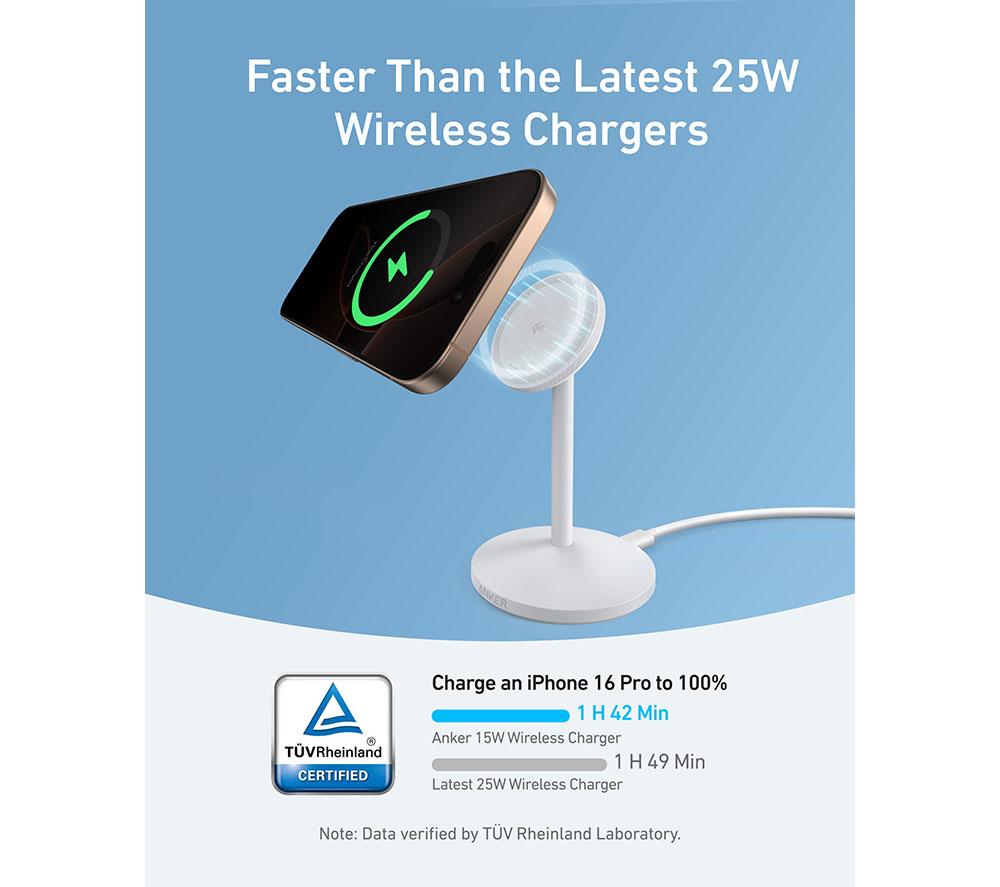 ANKER MagGo 15 W MagSafe Wireless Charging Stand - White