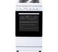 LOGIK LFSE50W25 50 cm Electric Solid Plate Cooker - White