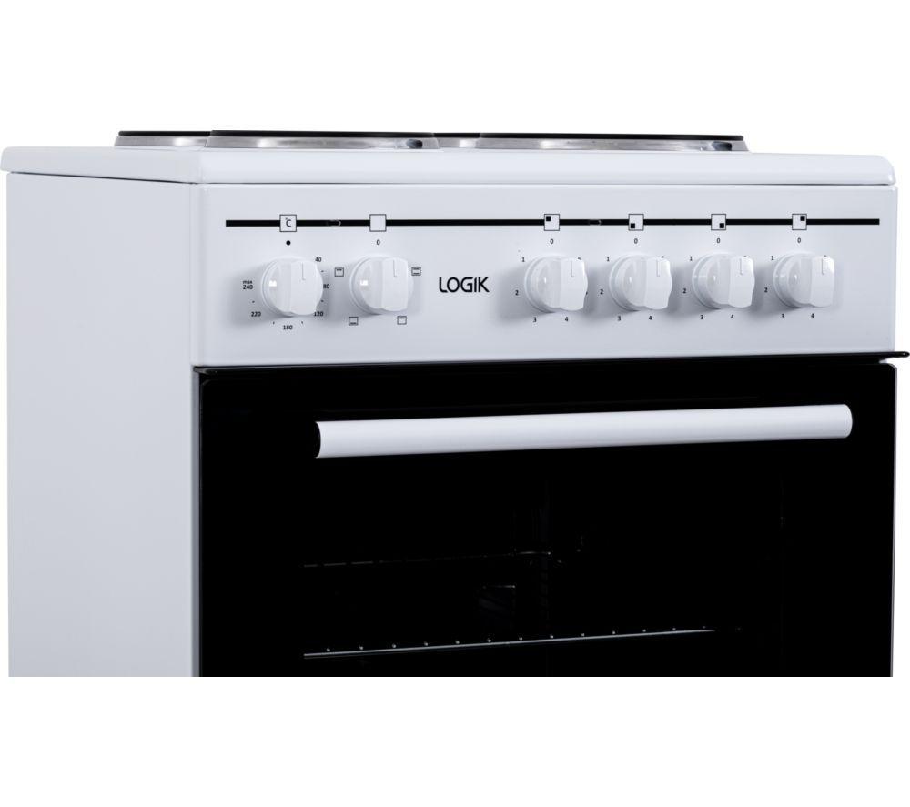 LOGIK LFSE50W25 Cocina eléctrica con placa sólida de 50 cm - Blanca