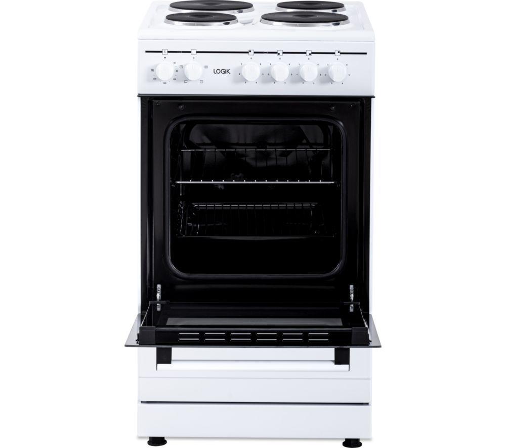 LOGIK LFSE50W25 Cocina eléctrica con placa sólida de 50 cm - Blanca