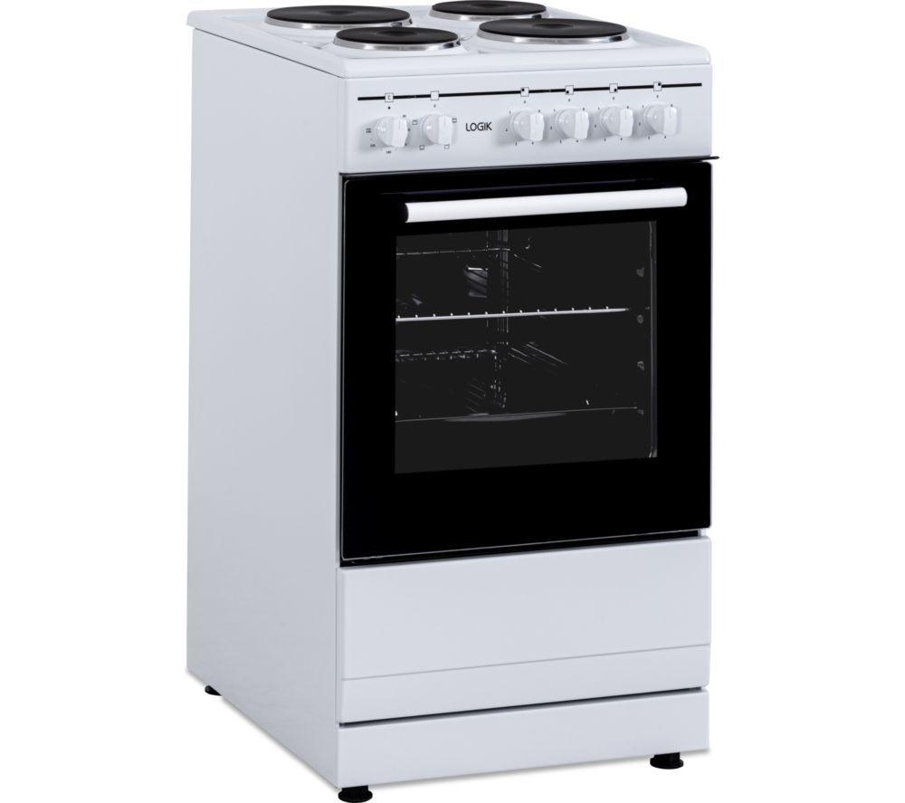 LOGIK LFSE50W25 Cocina eléctrica con placa sólida de 50 cm - Blanca