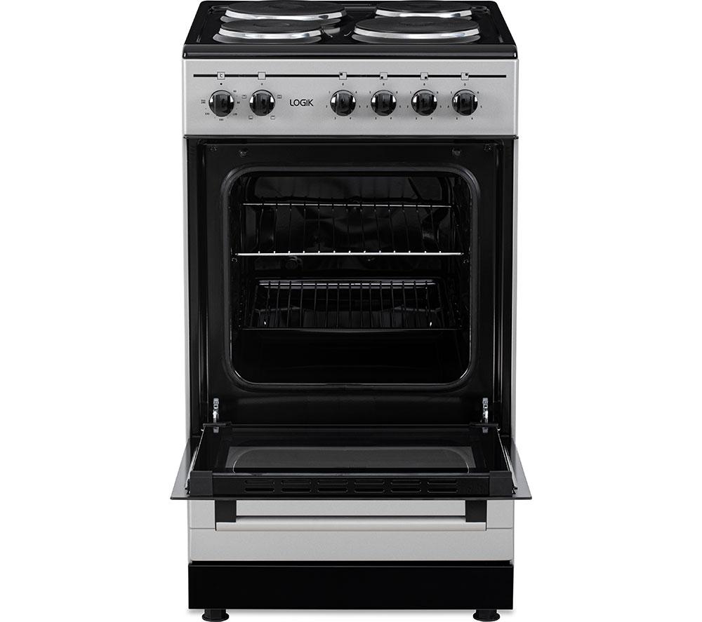 LOGIK LFSE50S25 Cocina eléctrica de placa sólida de 50 cm - Plata