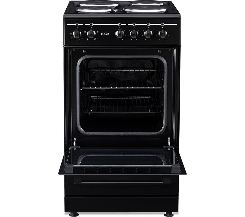 Cocina eléctrica de placa sólida LOGIK LFSE50B25 de 50 cm - Negra