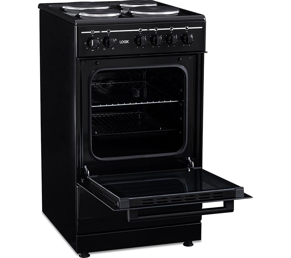 Cocina eléctrica de placa sólida LOGIK LFSE50B25 de 50 cm - Negra