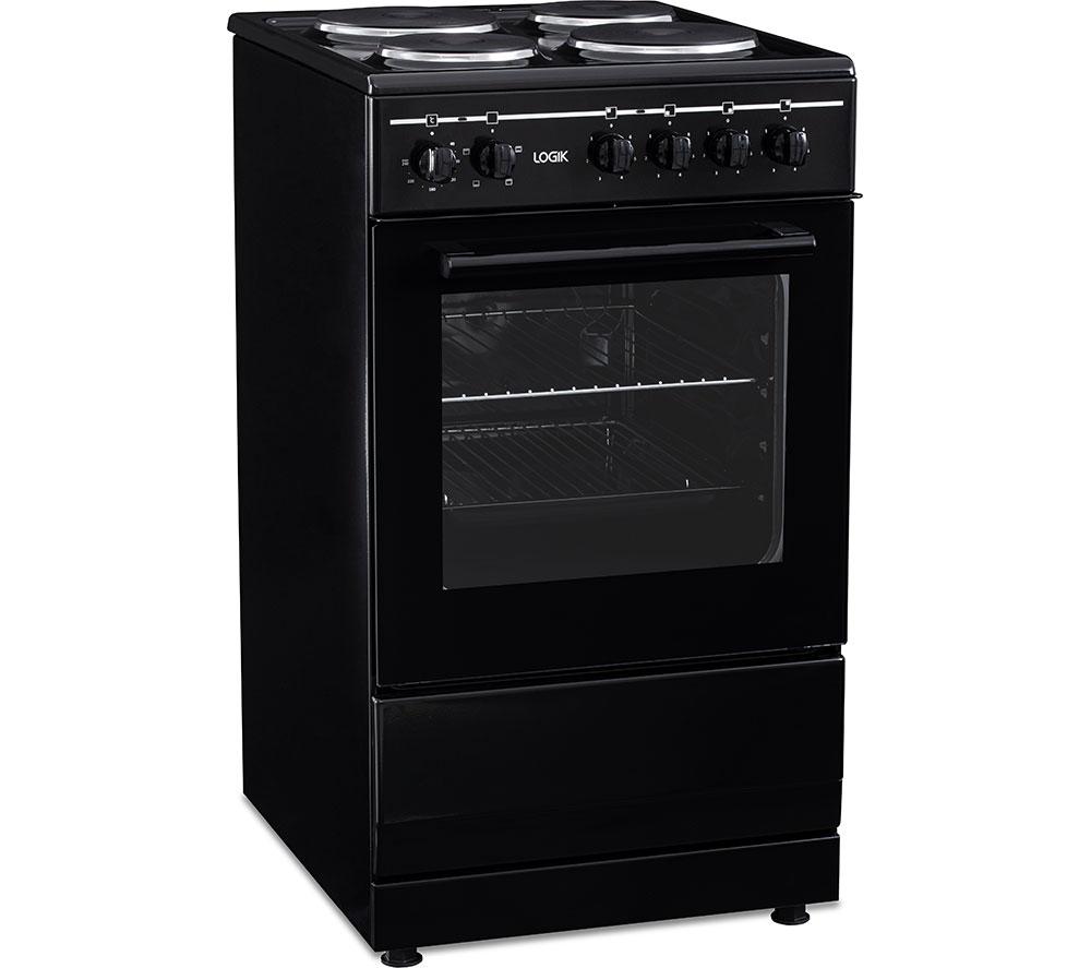 Cocina eléctrica de placa sólida LOGIK LFSE50B25 de 50 cm - Negra