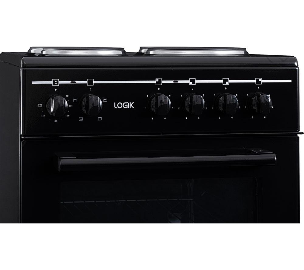 Cocina eléctrica de placa sólida LOGIK LFSE50B25 de 50 cm - Negra