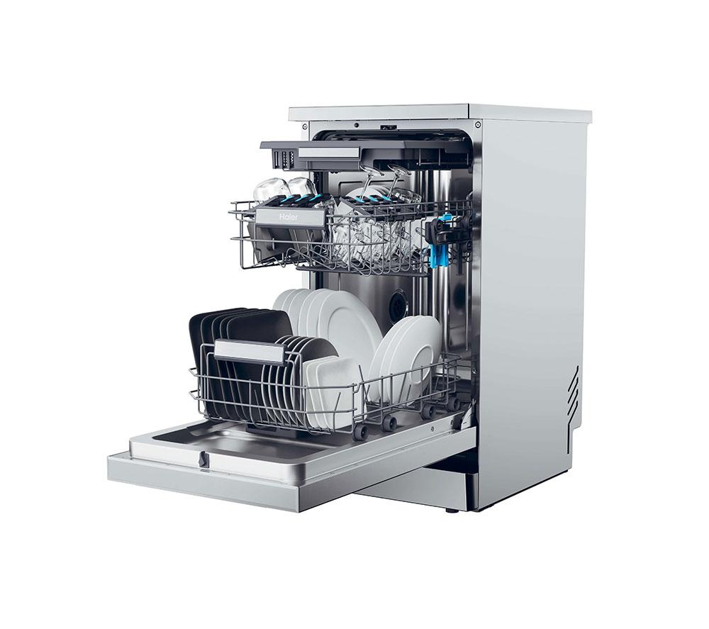 HAIER I Pro Shine XF1C3TB1FX-80 Slimline WiFi-enabled Dishwasher - Silver