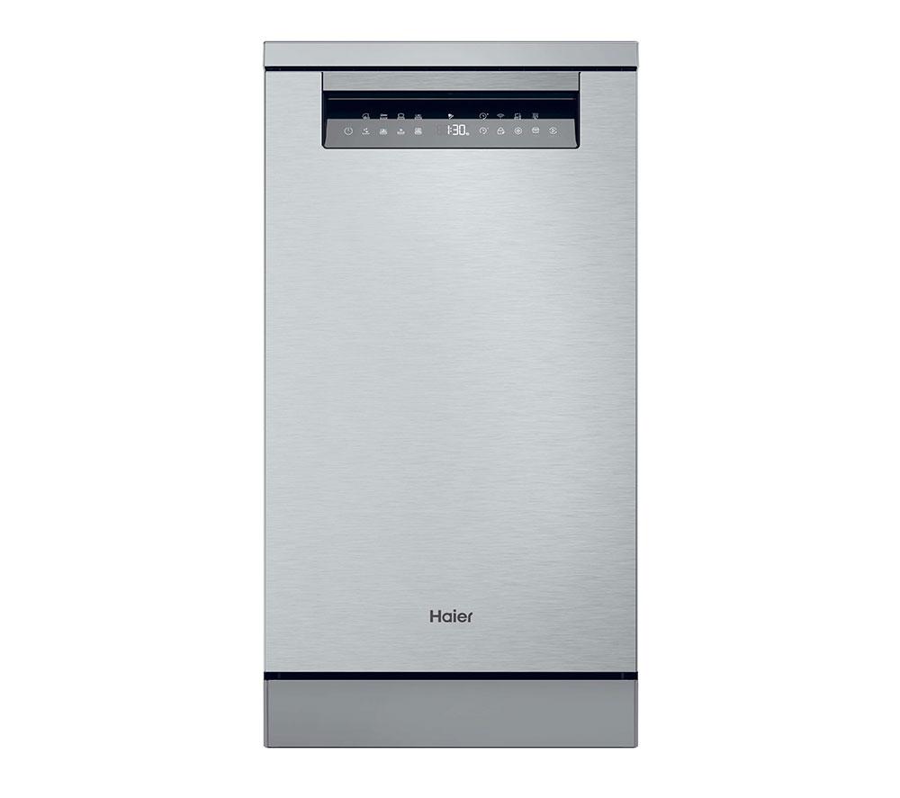HAIER I Pro Shine XF1C3TB1FX-80 Slimline WiFi-enabled Dishwasher - Silver