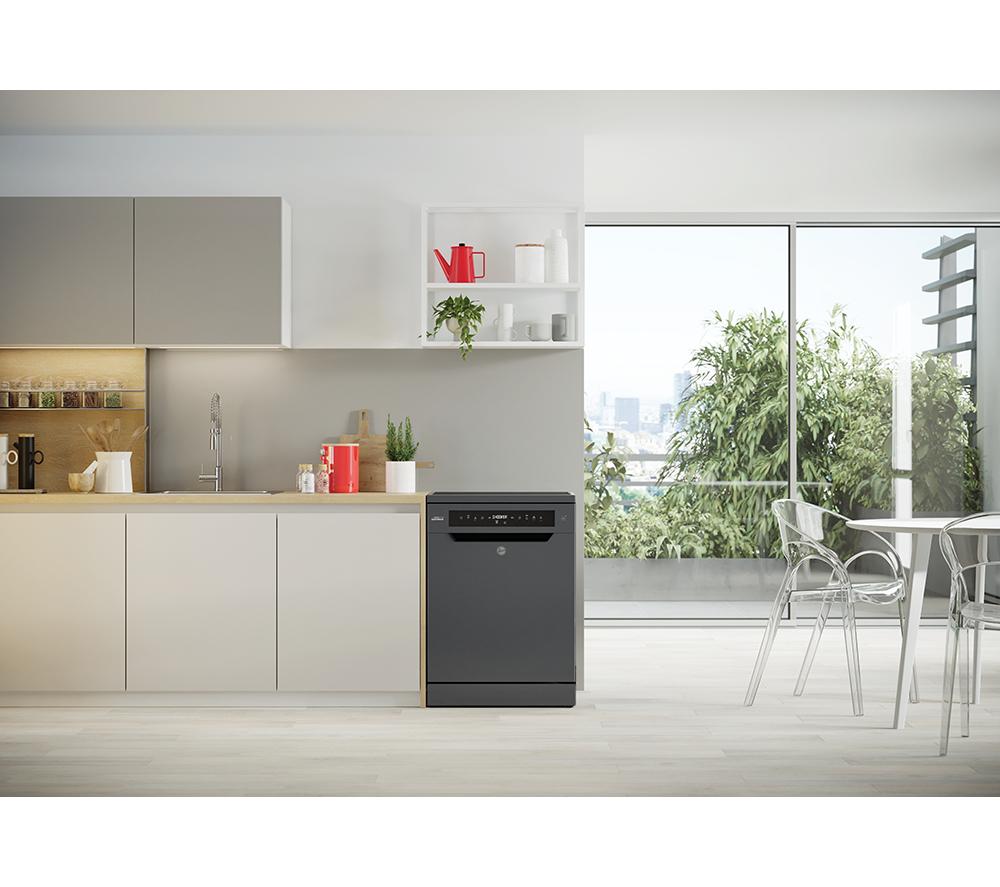 HOOVER H-Dish 700 HF 4A4S3PSA-80 Full-size WiFi-enabled Dishwasher - Anthracite