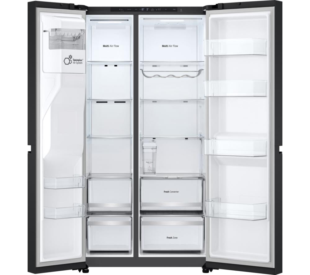 LG ELCTRNC NatureFRESH GSLE81EPBD Smart-Kühl-/Gefrierkombination – Mattschwarz