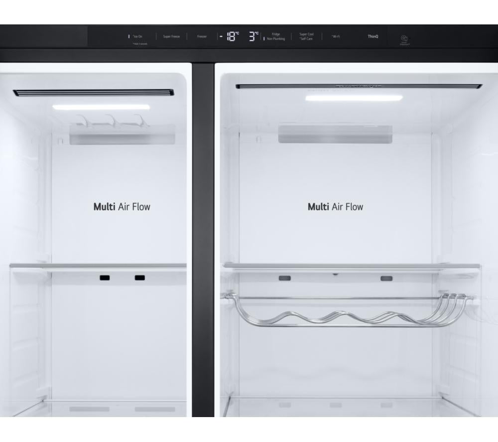 LG ELCTRNC NatureFRESH GSLE81EPBD Smart-Kühl-/Gefrierkombination – Mattschwarz