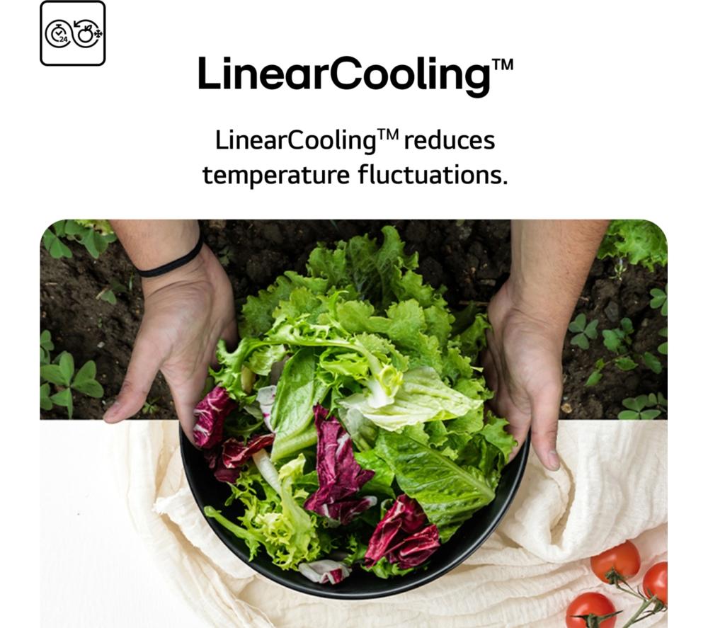 LG ELCTRNC NatureFRESH GSLE81EPBD Smart-Kühl-/Gefrierkombination – Mattschwarz