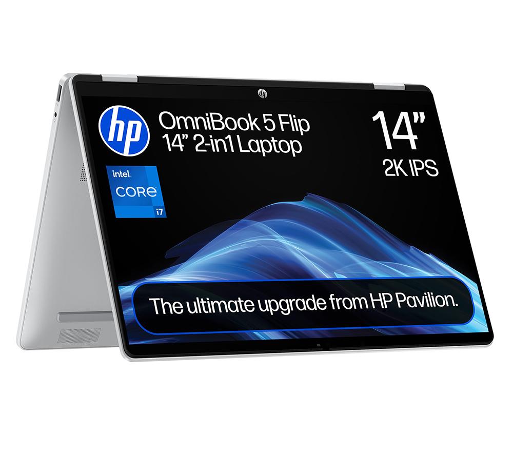 HP OmniBook 5 Flip 14" 2 in 1 Laptop - Intel® Core™ i7, 512 GB SSD, Silver