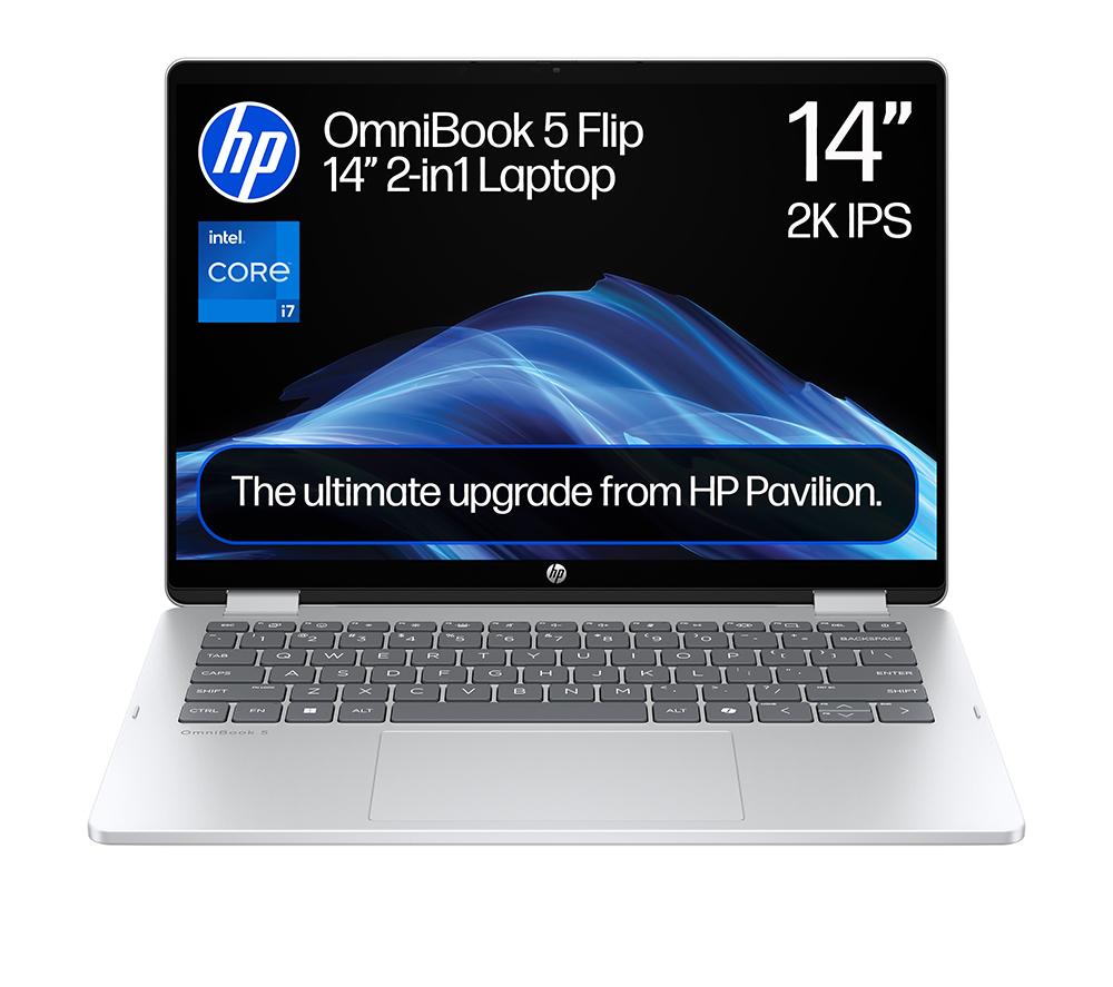 HP OmniBook 5 Flip 14" 2 in 1 Laptop - Intel® Core™ i7, 512 GB SSD, Silver