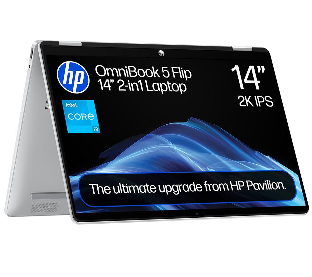 HP OmniBook 5 Flip 14" 2 in 1 Laptop - Intel® Core™ i3, 512 GB SSD, Silver